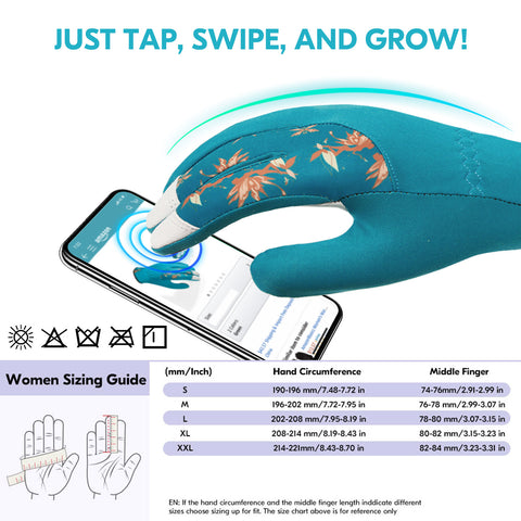 VGO 1 Pair Premium Genuine Goat Leather Puncture Resistant Palm and Fingertips Gardening Gloves For Women(GA3561/GA7454))